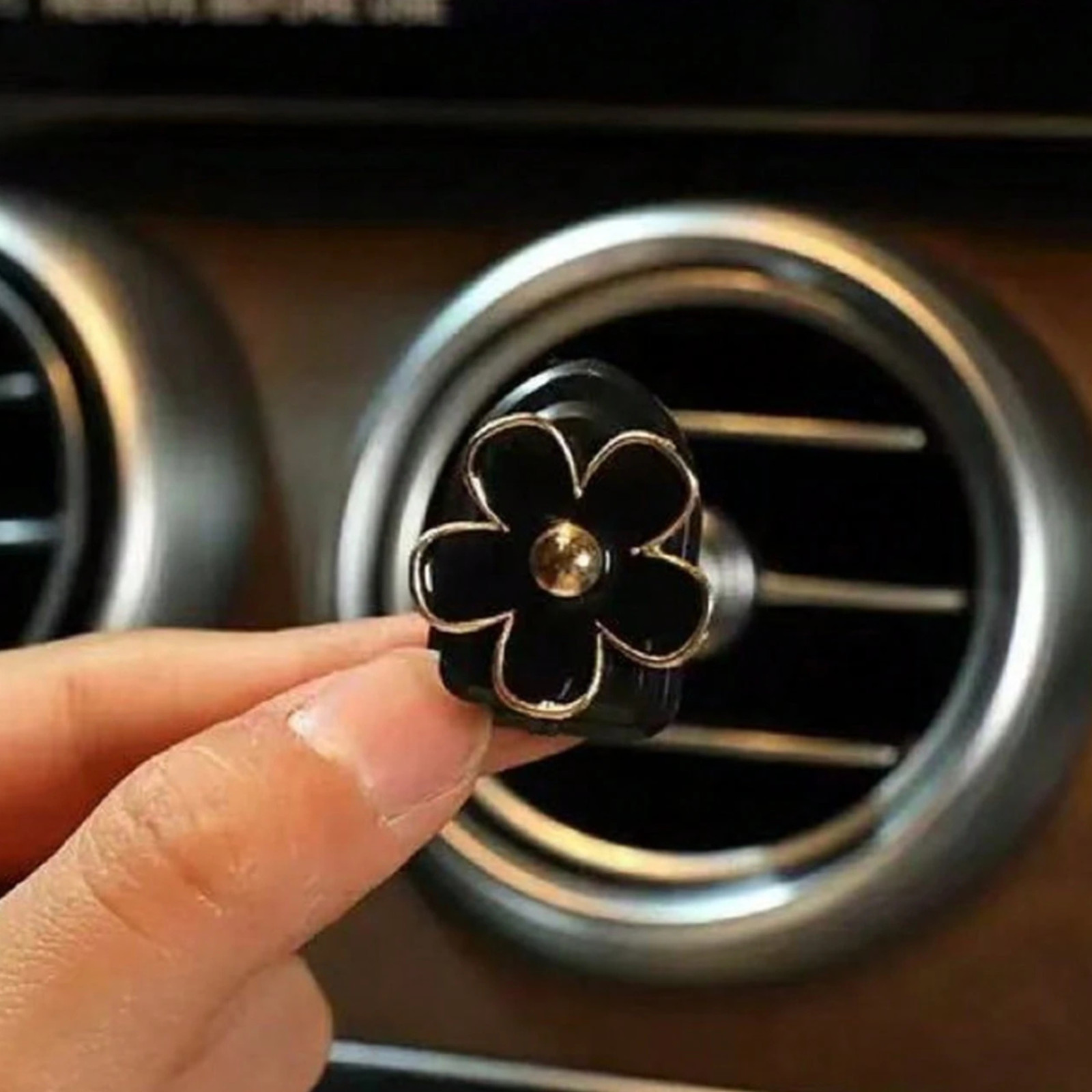 Car Mini Hooks Cute Flower Daisy Adhesive Hanger Interior Auto Accessories 2Pcs