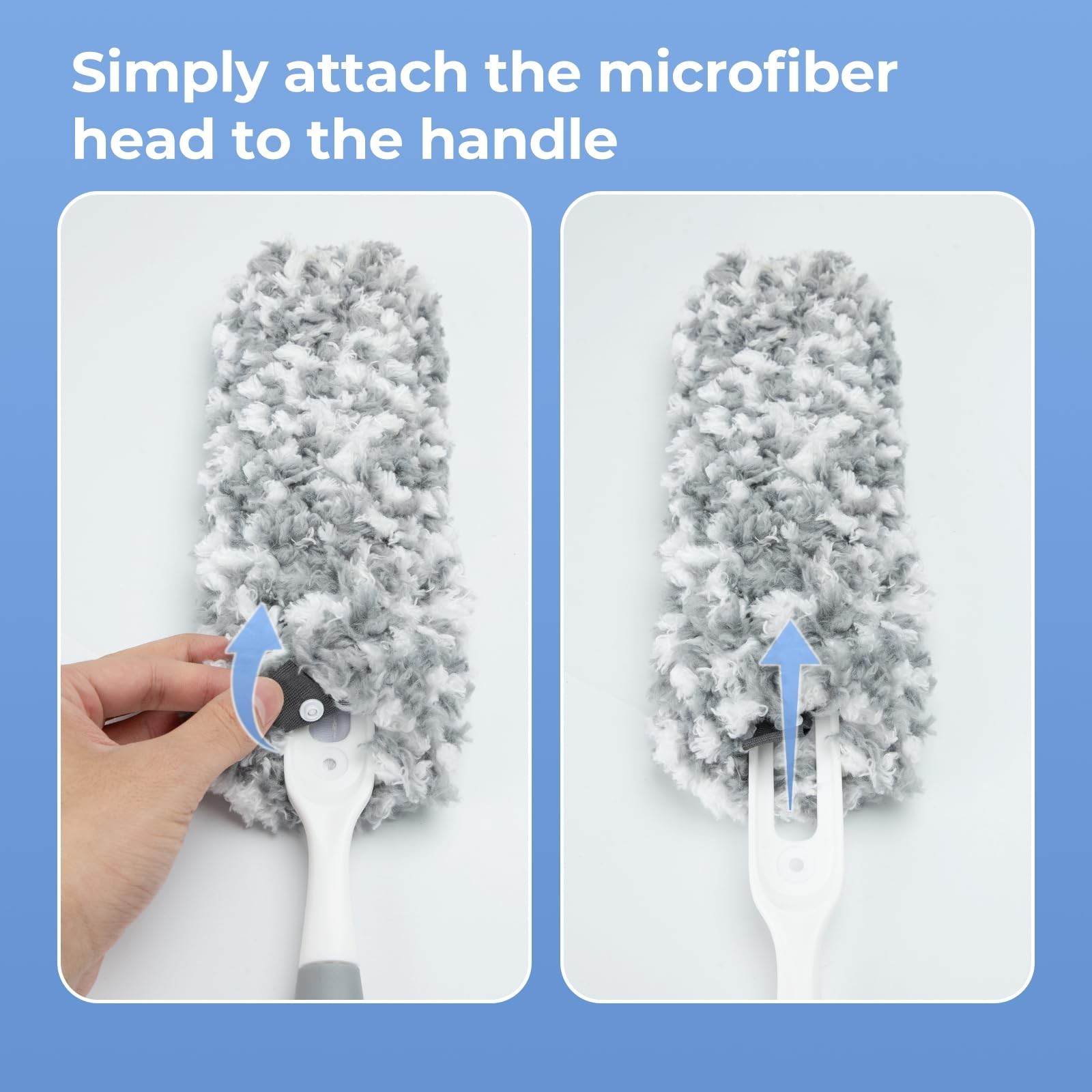Microfiber Duster with an Extra Washable and Reusable Duster Head, Microfiber…