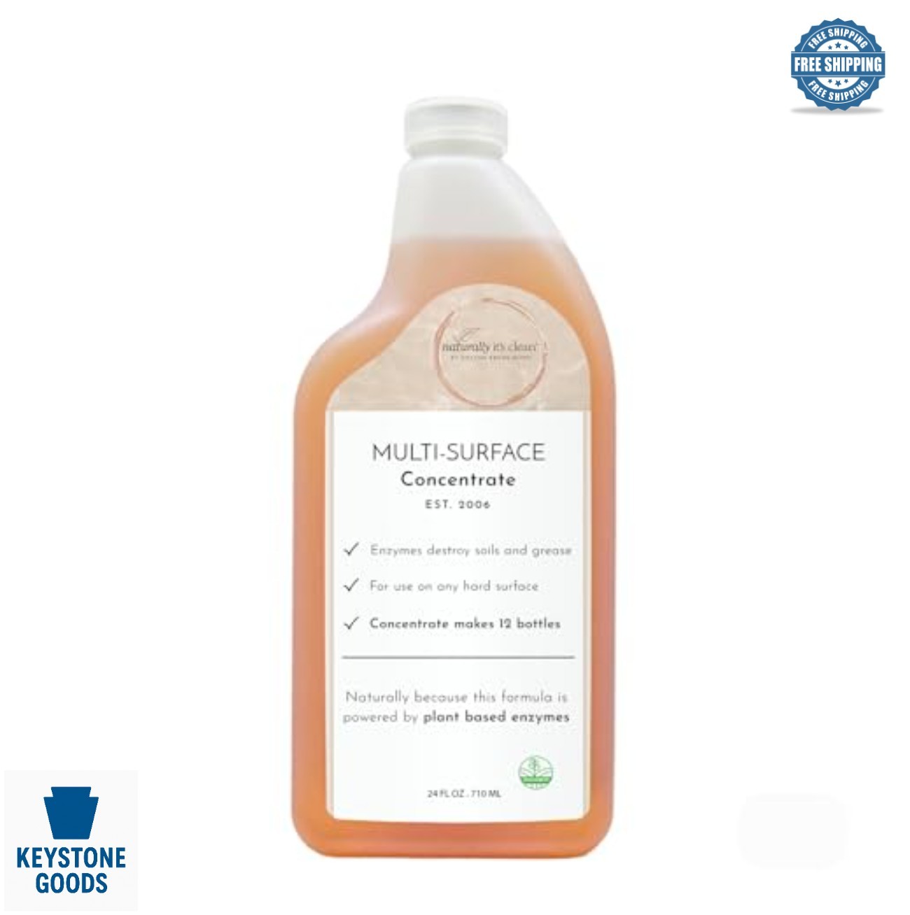 Enzymatic Multi-Surface Cleaner Concentrate 24 oz Makes 12 Bottles Eco-Friendly