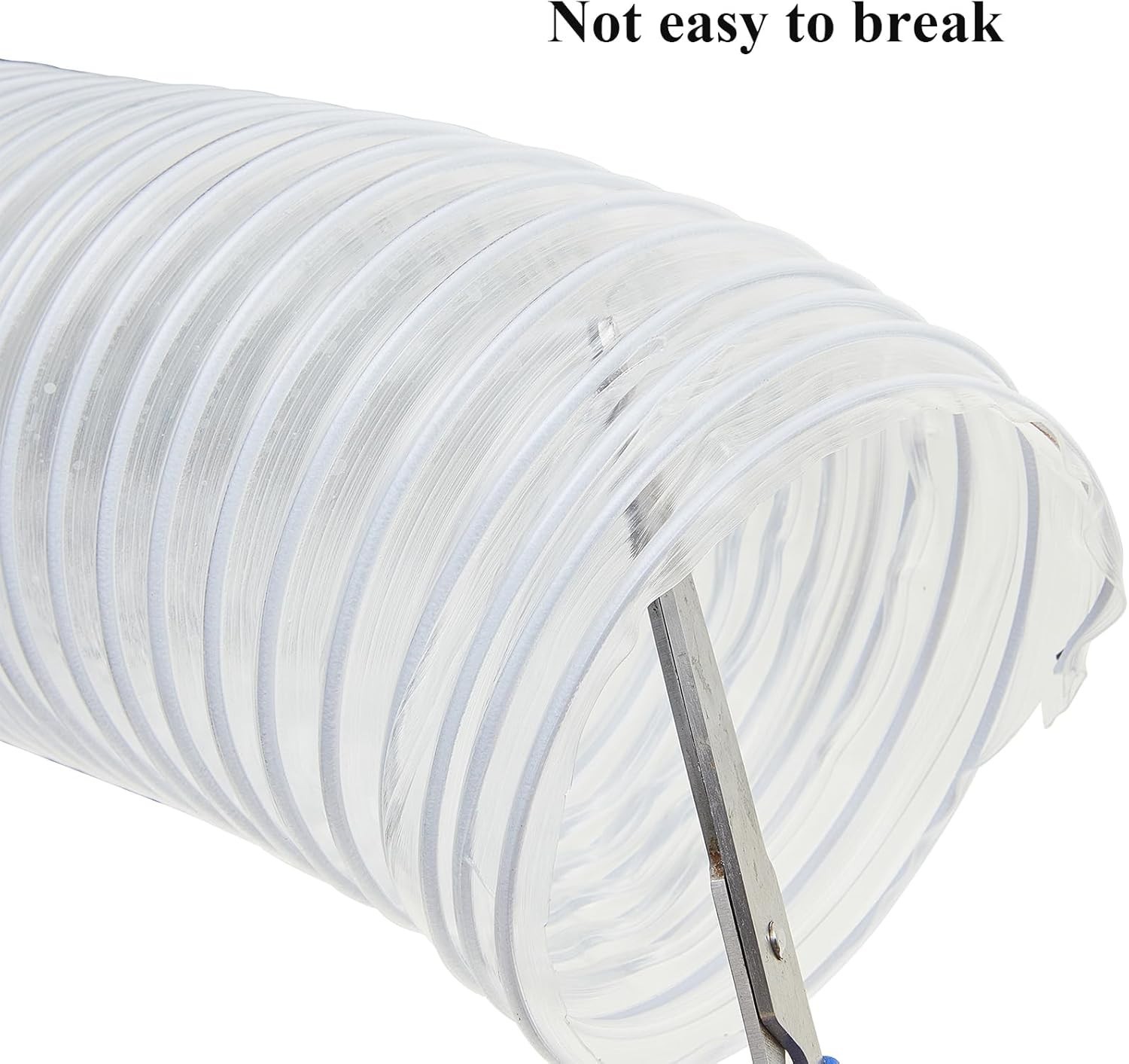 4 Inch x 50 Ft Heavy-Duty PVC Dust Collection Hose with Flexible Design & Clamps