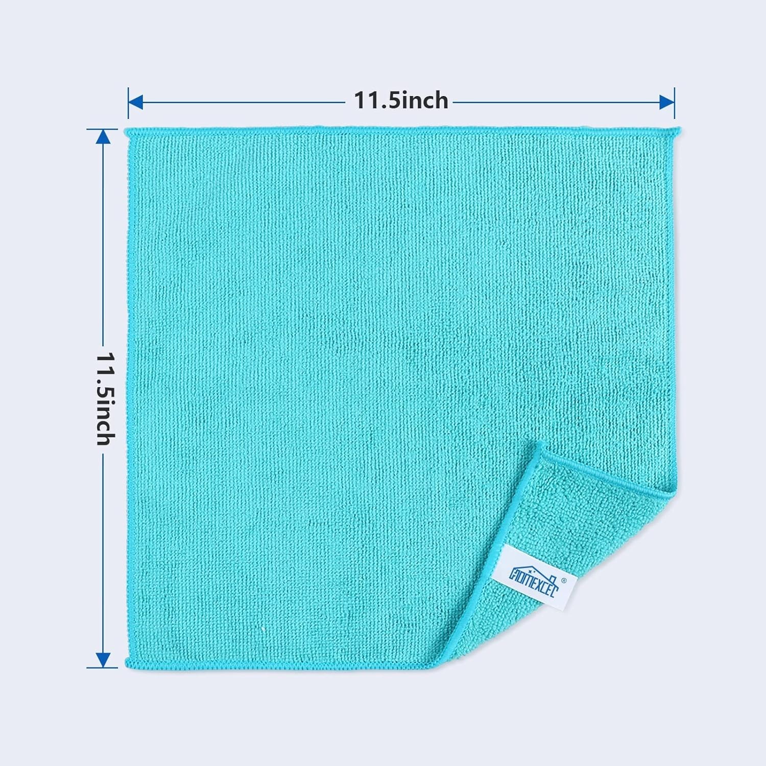 HOMEXCEL Microfiber Cleaning Cloth 12 Pack 11.5×11.5 Assorted Colors