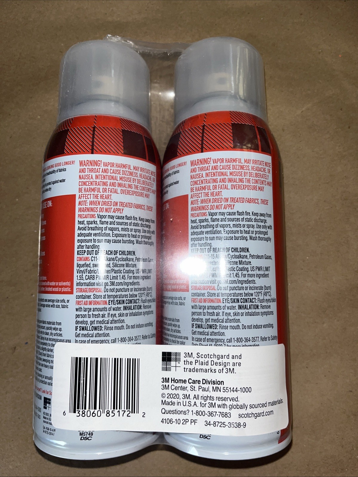 2pk Scotchgard Fabric Water Shield Clothing Water Repellent Spray 10oz