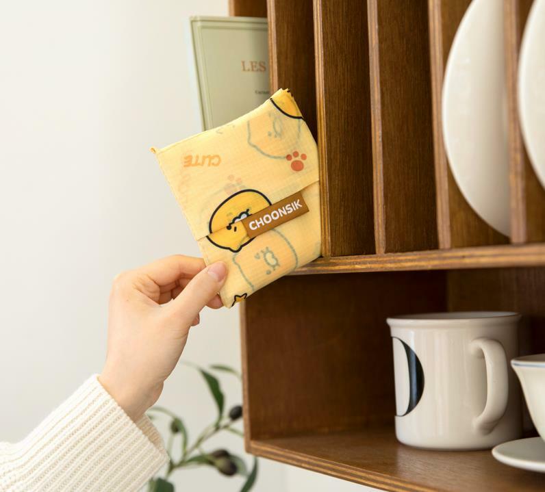 KAKAO FRIENDS CHOONSIK Folding Shopping Bags Resuable