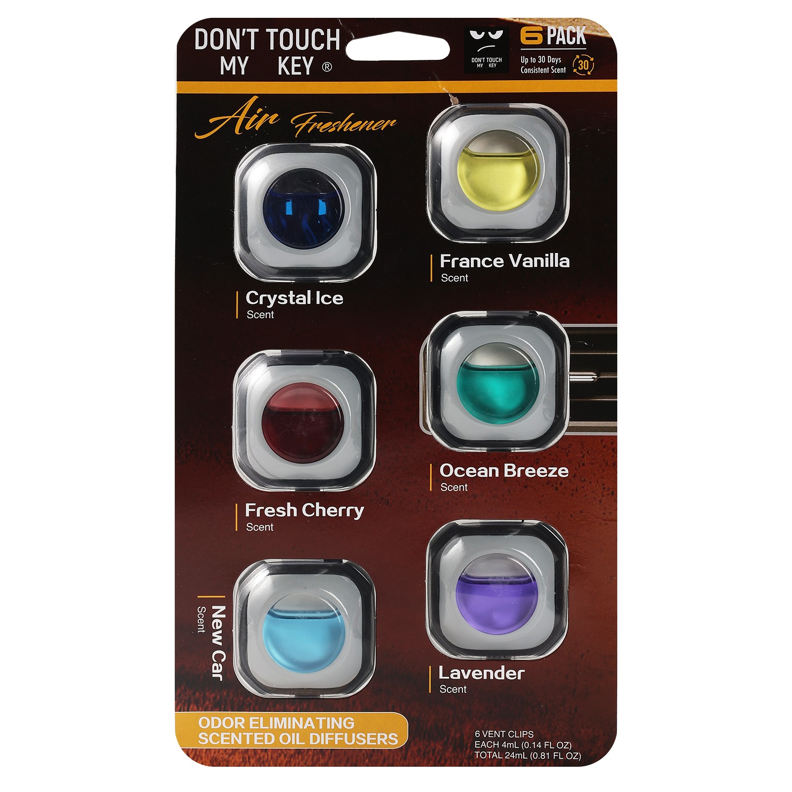 6x Car Vent Clip Air Freshener Aromatherapy Scent Diffuser Truck Odor Eliminator