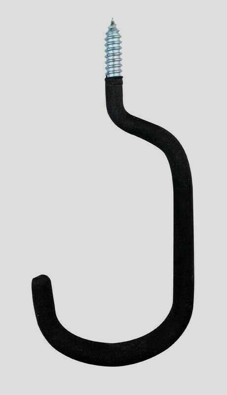 Crawford 8.5″ Black Steel Medium Bicycle Hook Screw-In Ceiling Wall 75 lb SH1825