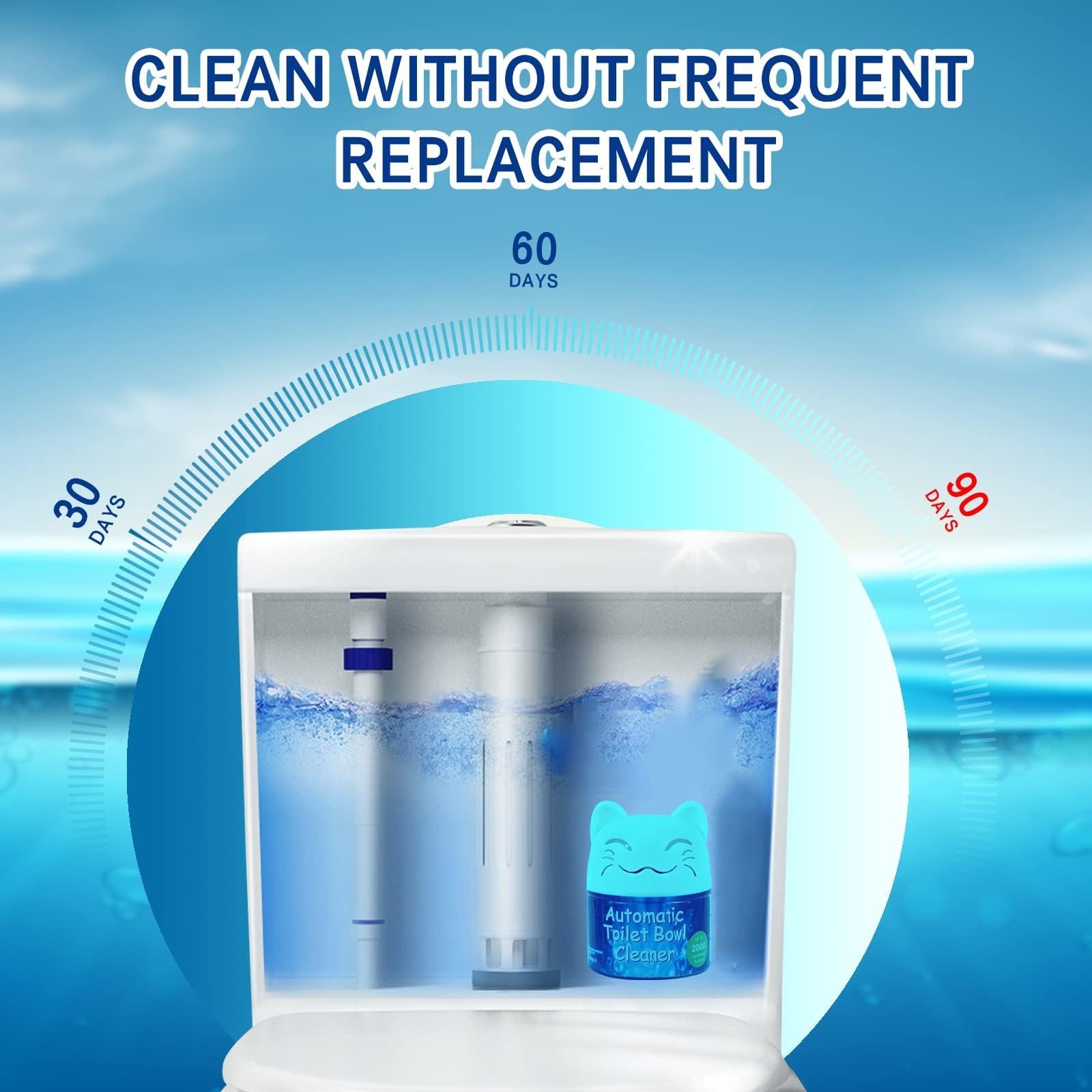 Automatic Toilet Bowl Cleaner Tablets | Long-Lasting, Easy-to-Use, Septic Safe