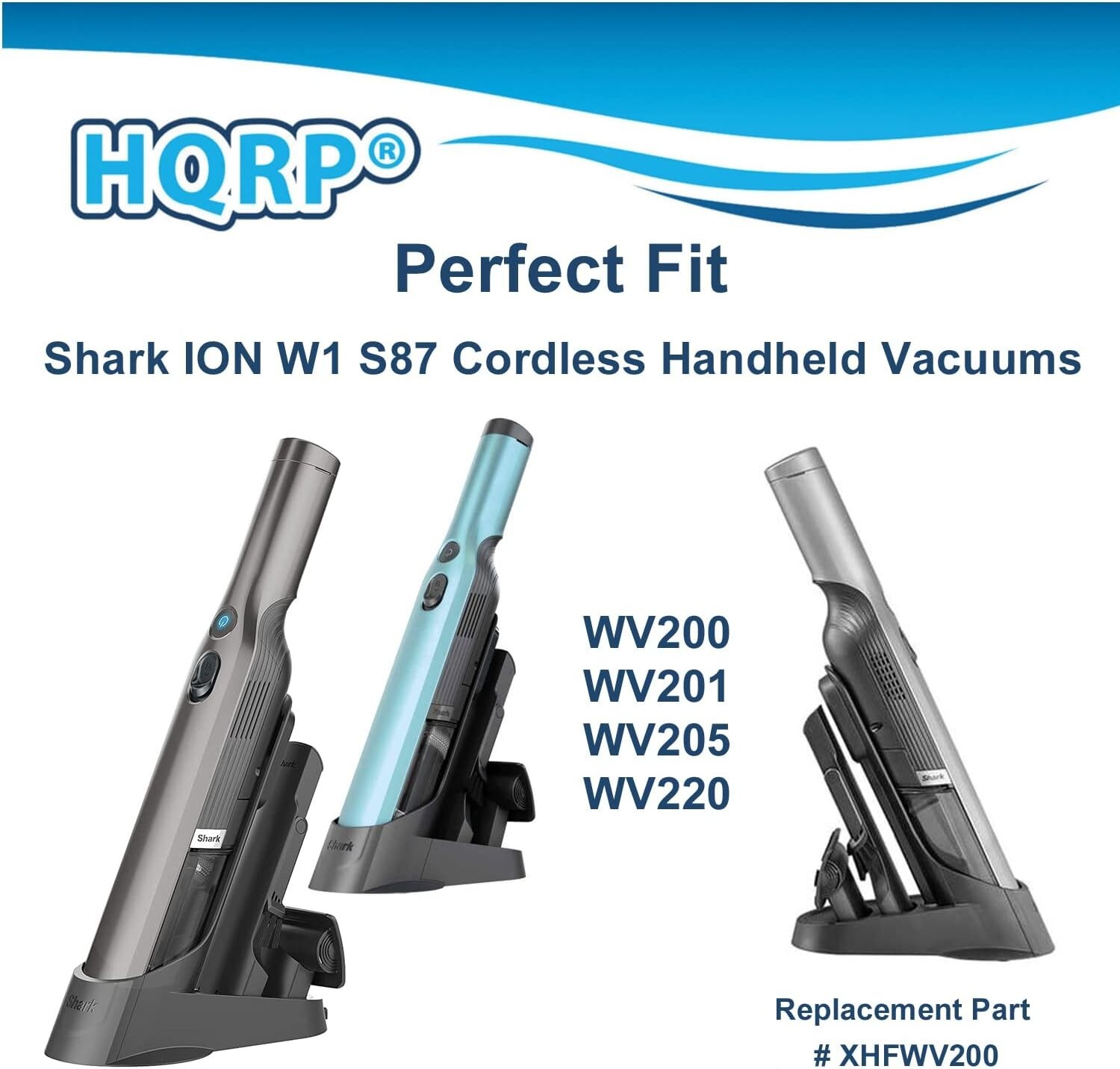3-Pack Detachable Dust Cup Filter for Shark ION W1 S87 WV200 WV201 WV205 WV220