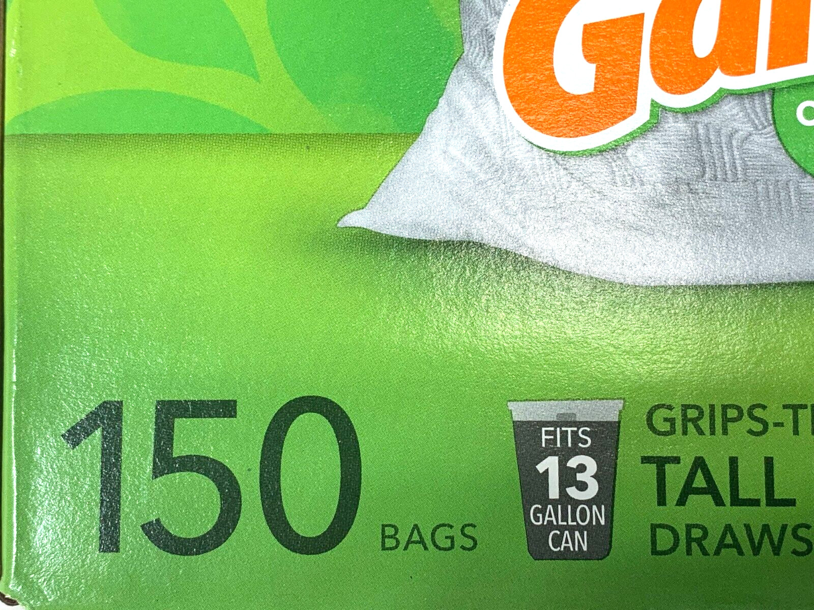 Glad ForceFlex Tall Kitchen Drawstring Trash Bags Original Scent 13 Gal 150 CT