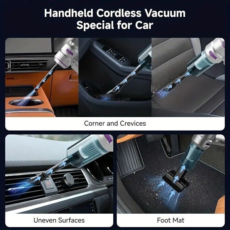 4in1 Vacuum/Air Duster 80,000RPM Super Power Mini Car Vacuum Cleaner air Blower