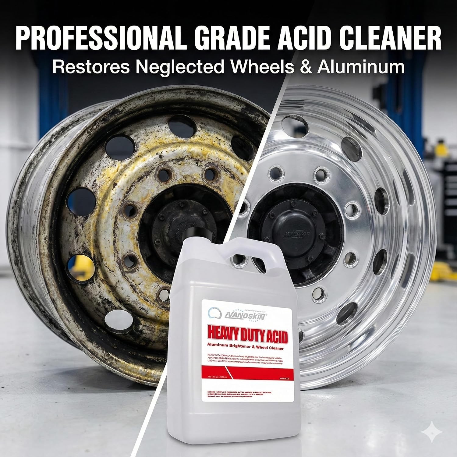 Heavy Duty Acid Aluminum Brightener & Wheel Cleaner 32 Oz – Heavy Duty Acid