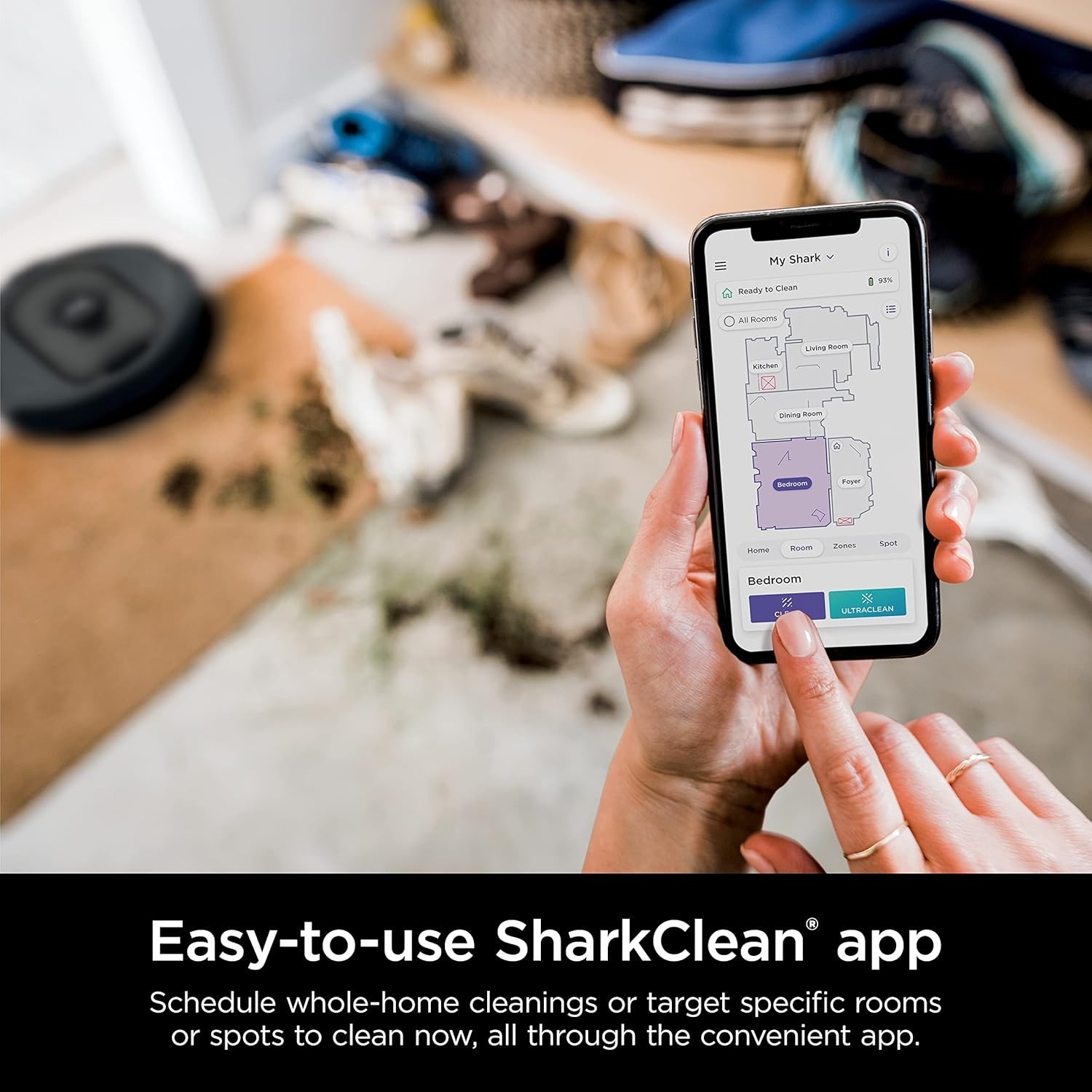 Shark AV2501S Robot Vacuum 30-Day Self-Empty Base AI Mapping Great for Pet Hair