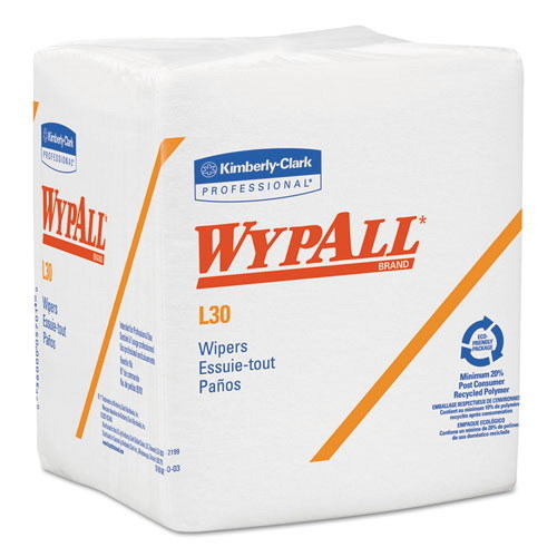 Kimberly Clark WypAllL30 Quarterfold Wiper White 12.5″ L x 12″ W | 12 Pack/Case