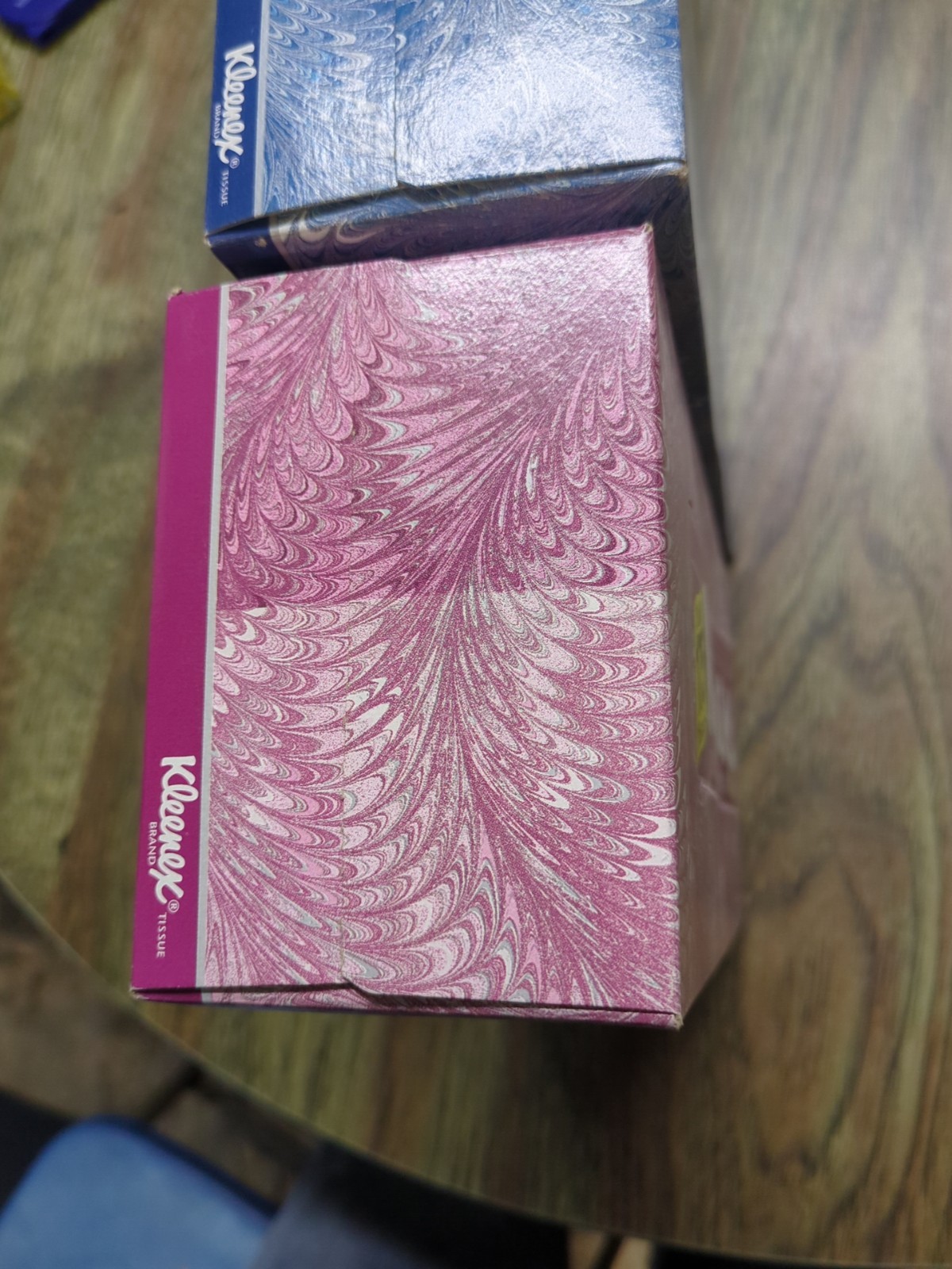 Vintage 1996 Pink blue White Kleenex Tissue 175 Tissues 2-ply unopened boxes