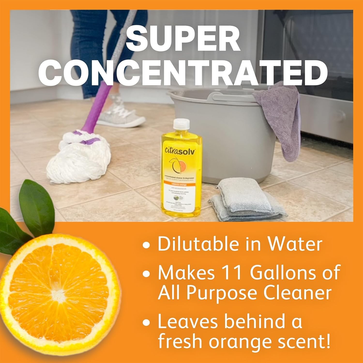 Citra Solv Concentrated Cleaner & Degreaser, Deodorizer 8 Fl Oz