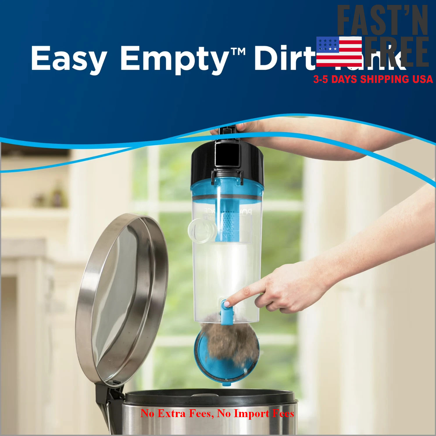 Bissell PowerForce Compact Bagless Upright Vacuum 2112 Lightweight Blue New USA