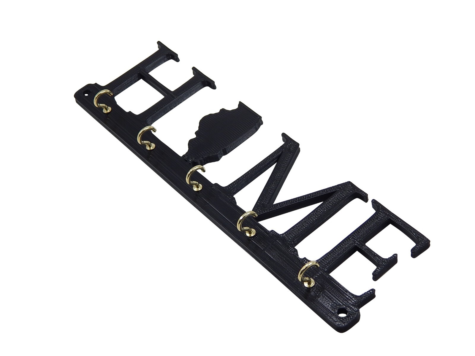 Illinois Home State Shape Key Holder Hanger Rack Housewarming Gift Wall Decor