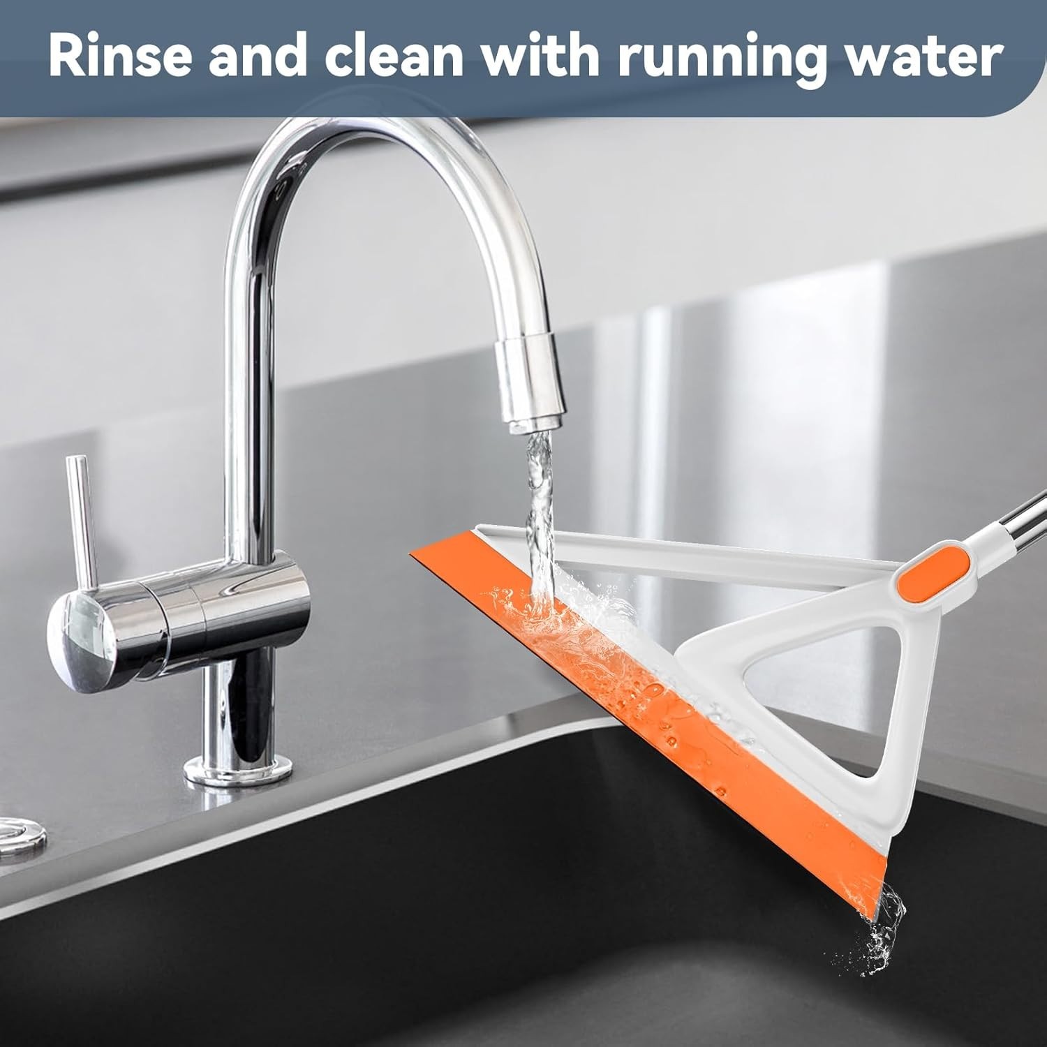 Floor Cleaner Sweeper Silicone Squeegee Broom for Living Room Kitchen Bathroom