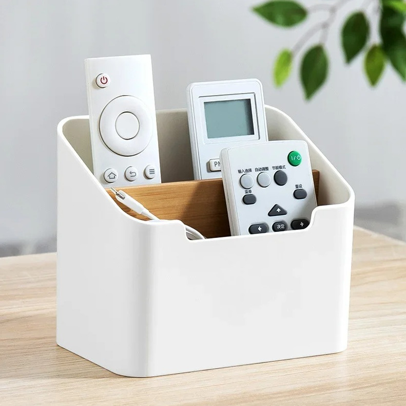 1 pc Plastic Desktop Storage Box Remote Control Tissue Cosmetic Organizer