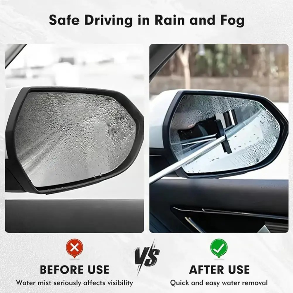 Portable Car Window Wiper Extendable Handle Glass Mirror Cleaner Cleaning Tool