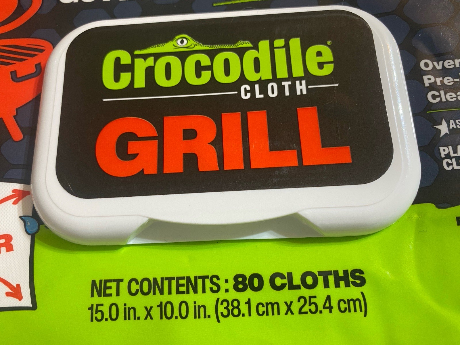 2-Pack Crocodile Cloth Powerscrub Cleaning Wipes 80 15″ X 10″ Dual-Surface Cloth
