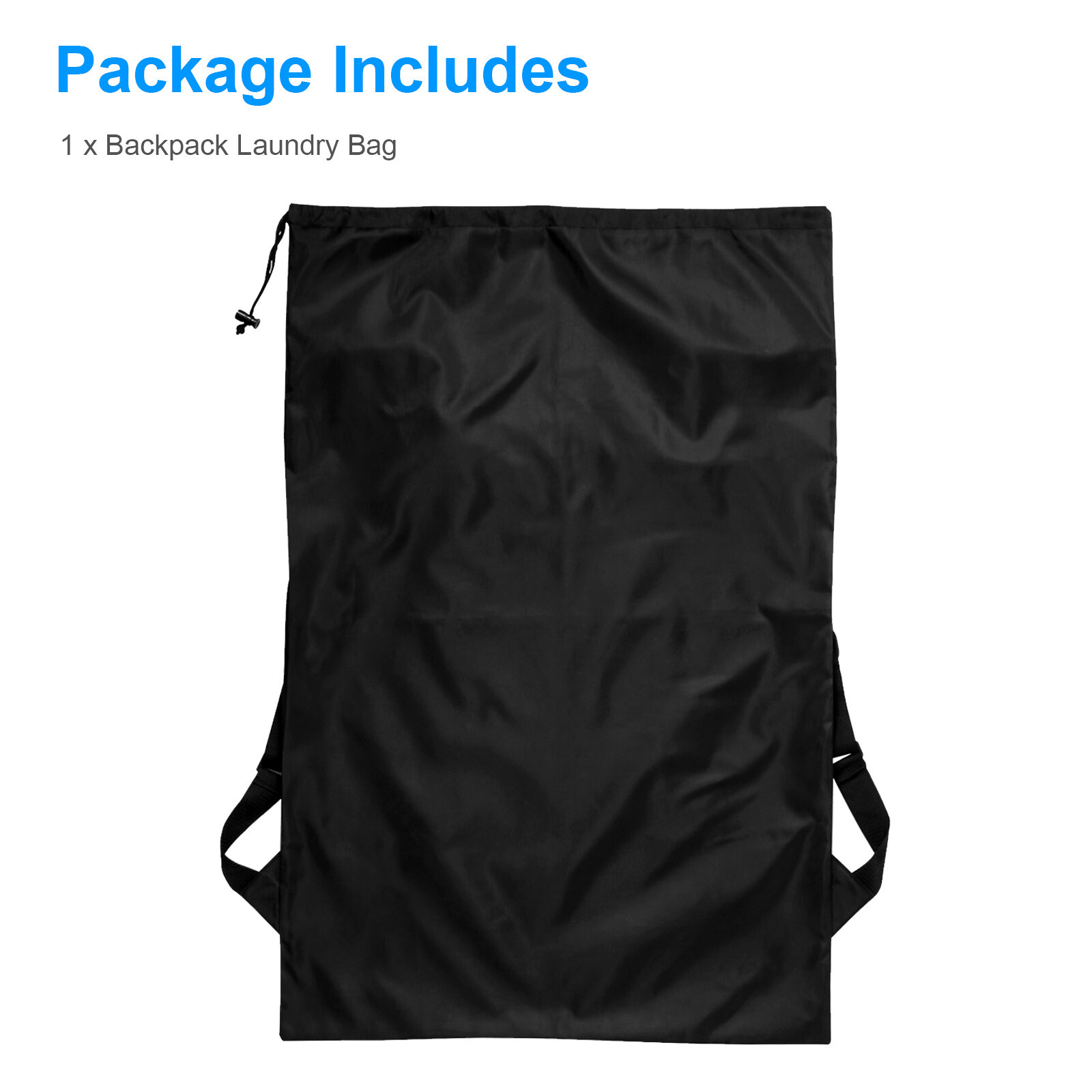 2 Pcs Extra Large Laundry Bag Backpack Heavy Duty Washing Clothes Drawstring