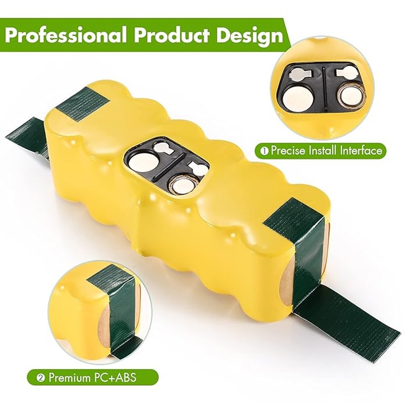 Replace 14.4V Li-ion / Ni-Mh Battery for iRobot Roomba 500 600 700 800 Series