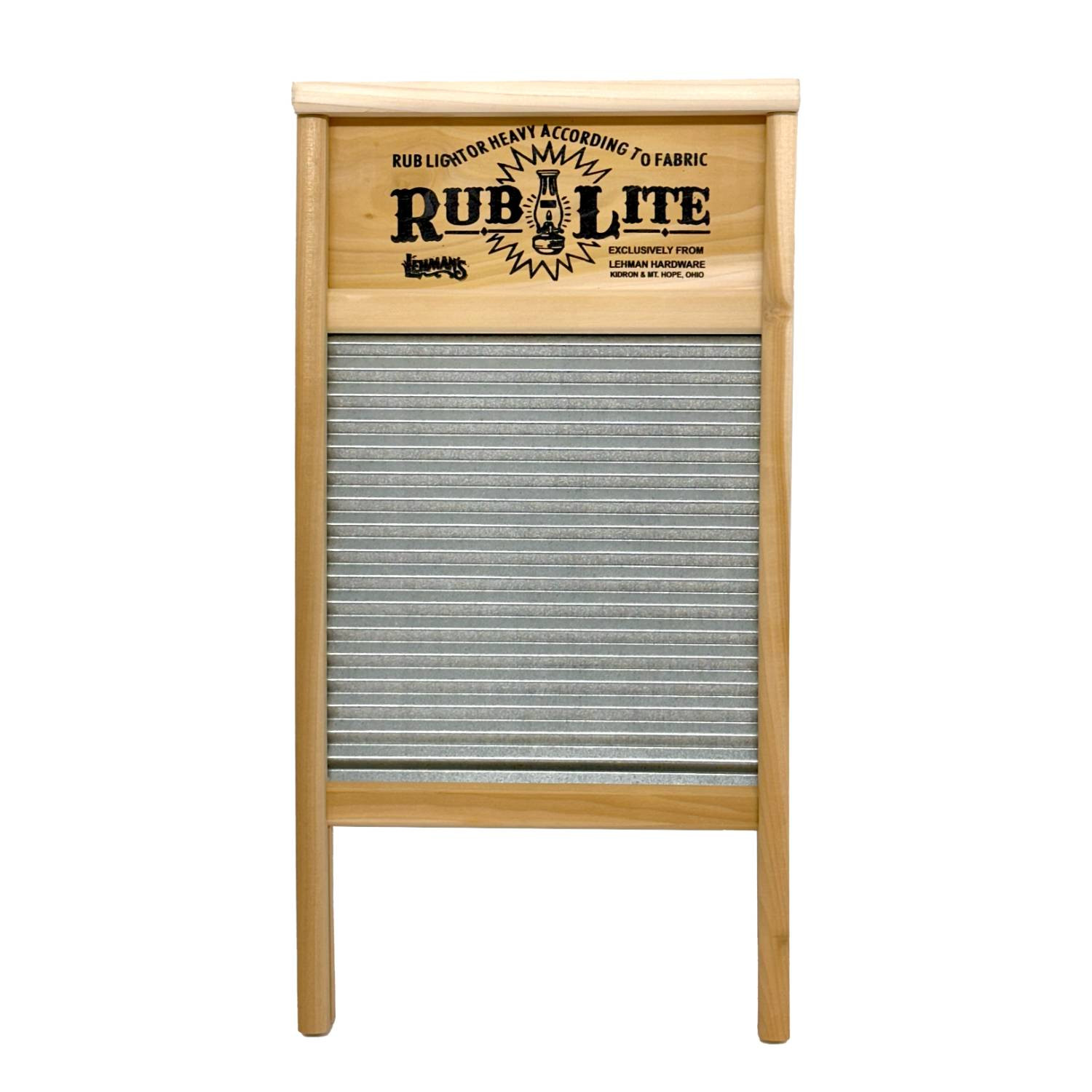 Lehman’s Galvanized Steel Manual Washboard, Rub-Lite, Wavy, V Crimp