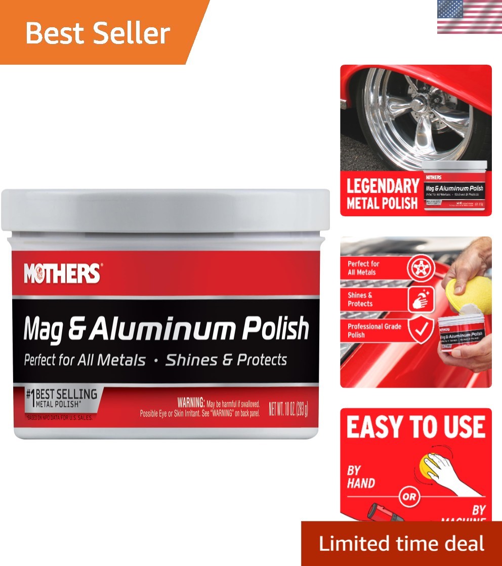 Revive Dull Metals with 10 oz. Mothers Mag & Aluminum Polish – Safe and Easy