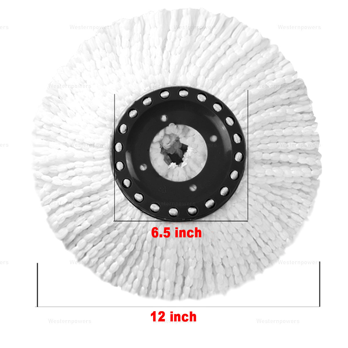 6 Pack Replacement Microfiber Mop Head Easy Cleaning Wring Refill for Spin Mop