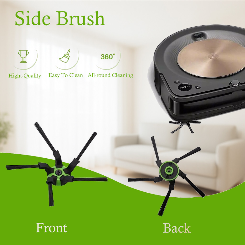 6x Replacement Refill Bristle Side Brush for iRobot Roomba S9 9150 S9+ 9550 Plus