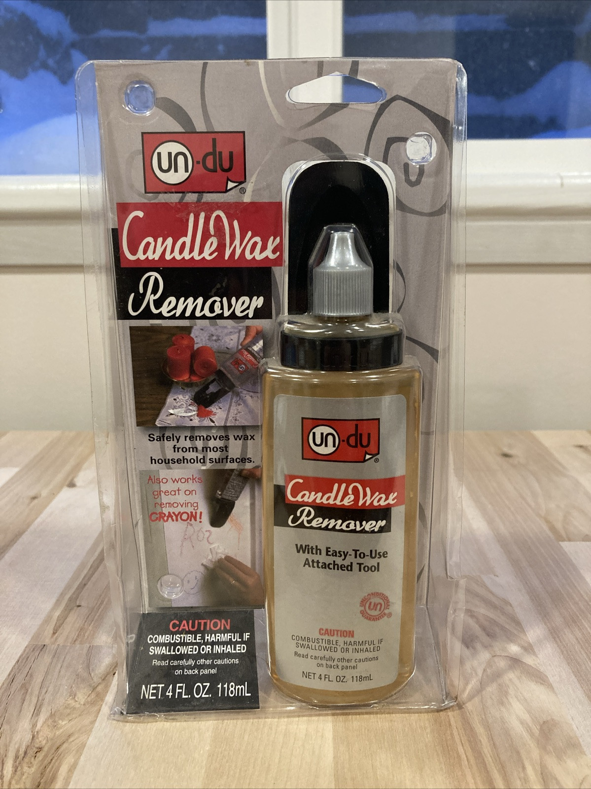 Un-Du Candle Wax Remover With easy to use attached Tool Crayon