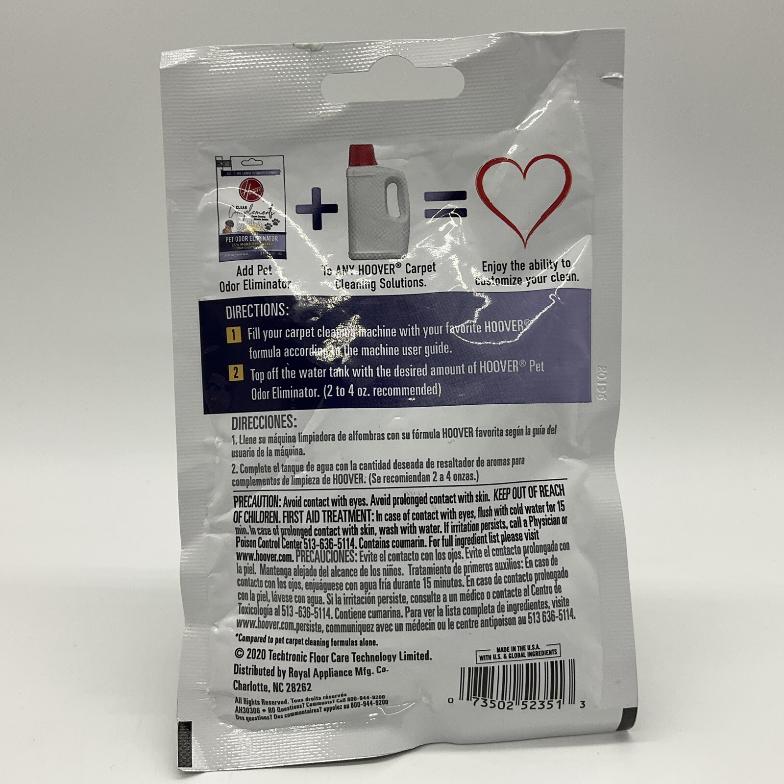 Hoover Carpet Cleaning Formula Clean Complements Pet Odor Eliminator 2 Fl Oz