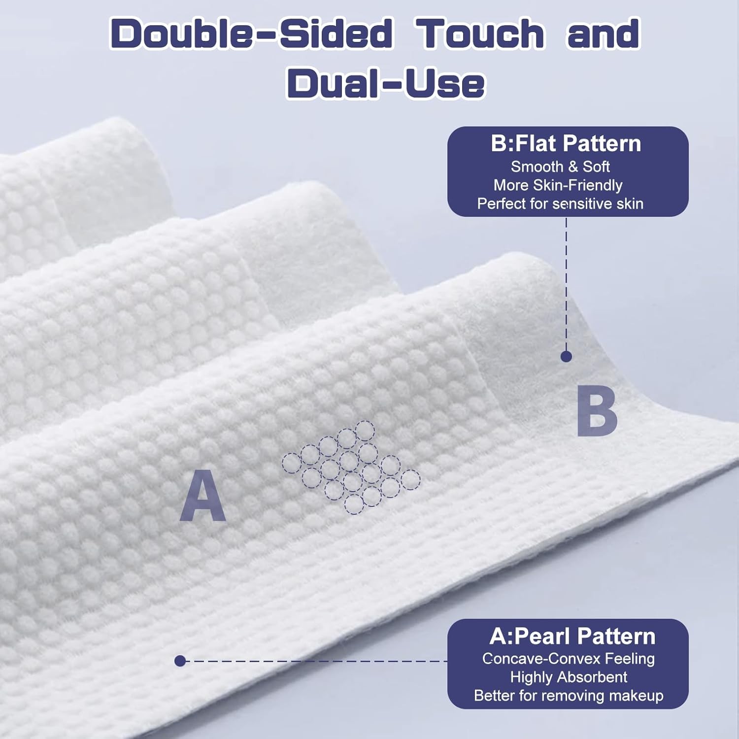 Disposable Face Towel, 100 Count Face Towels for Washing Soft Cotton Dry Wipes