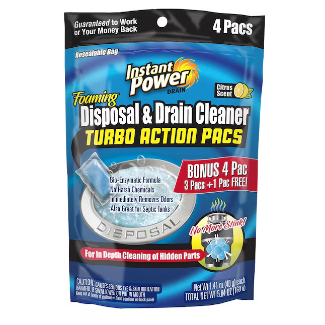 Instant Power 4 -Pack 5.6 Ounce(s) Drain Cleaner Drop-in tablet