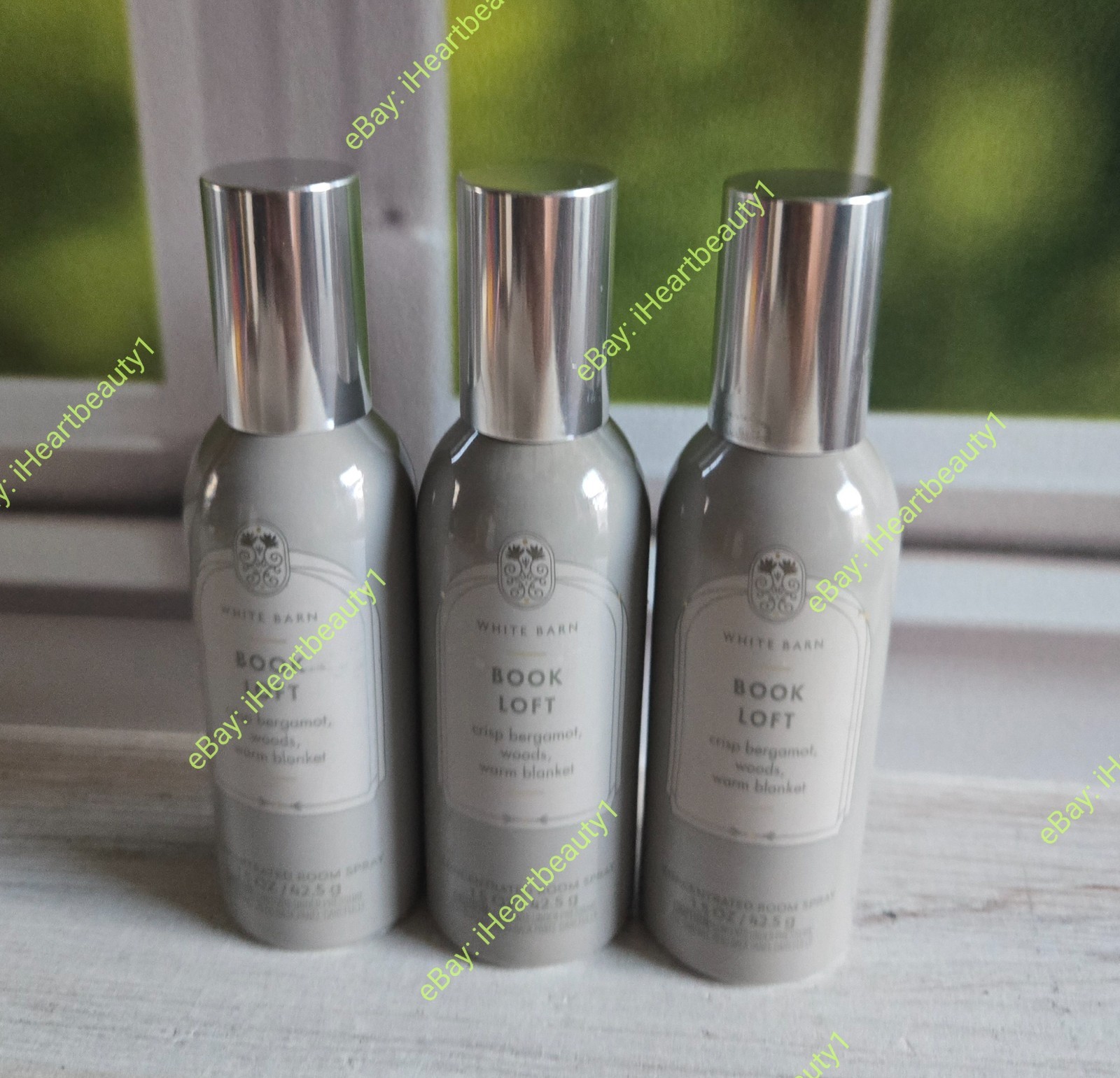 bath and body works white barn book loft concentrated room spray x3