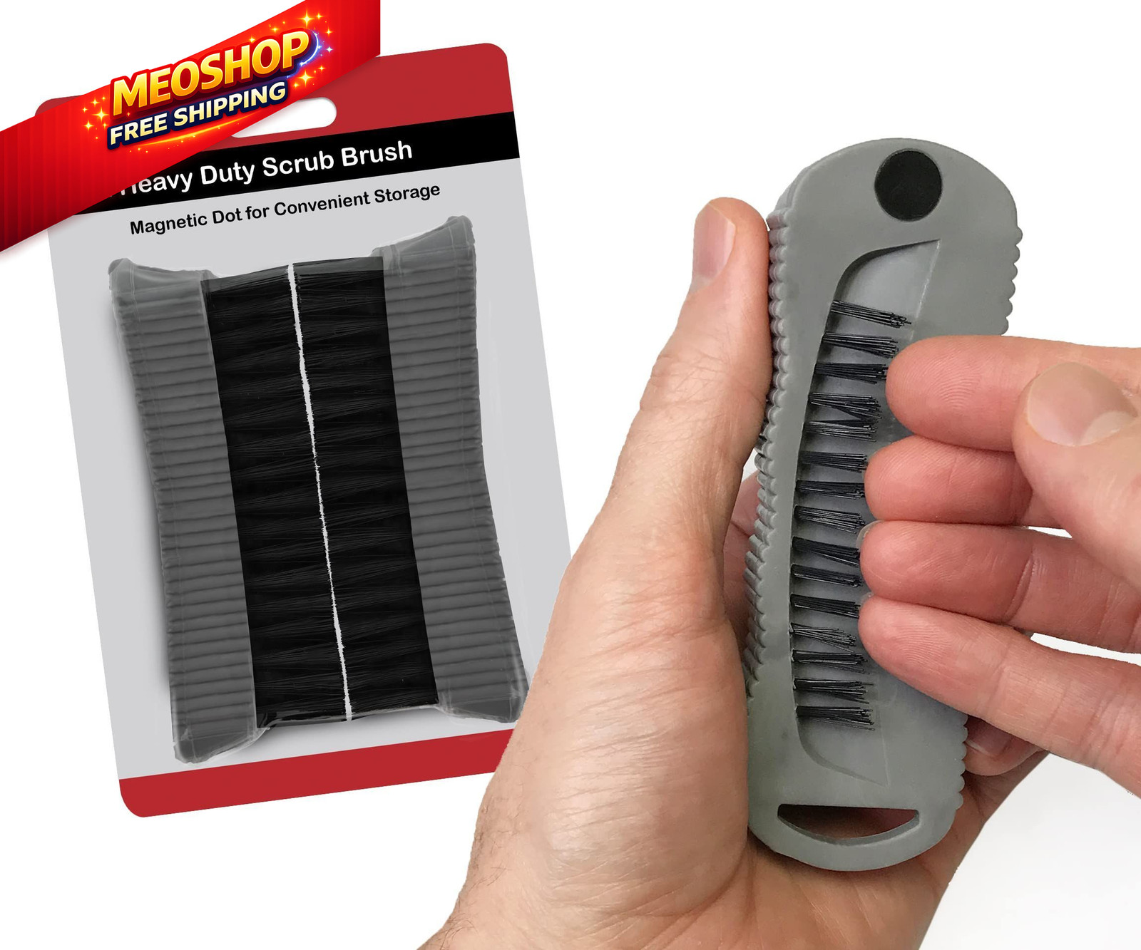 JOUNJIP 2Pack Double Sided Scrub Brush Hand Fingernail 2 Count (Pack of 1)
