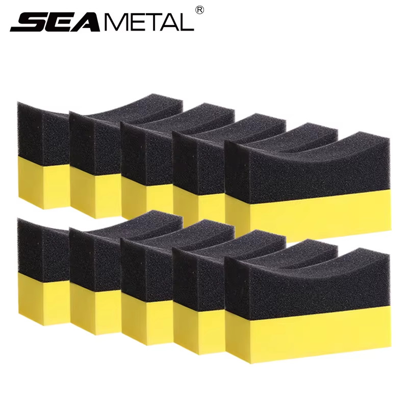 5 PCS Car Cleaning Sponge Brush Set Wheel Tire Wash Wax Polishing Tools