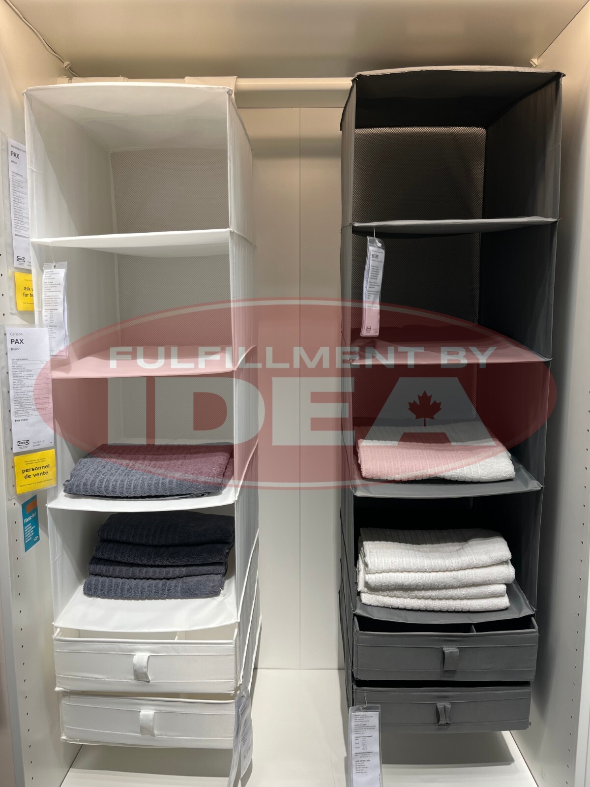 New IKEA SKUBB Gray 6 Compartments 35x45x125 cm (13 ¾x17 ¾x49 ¼ “) 404.000.01