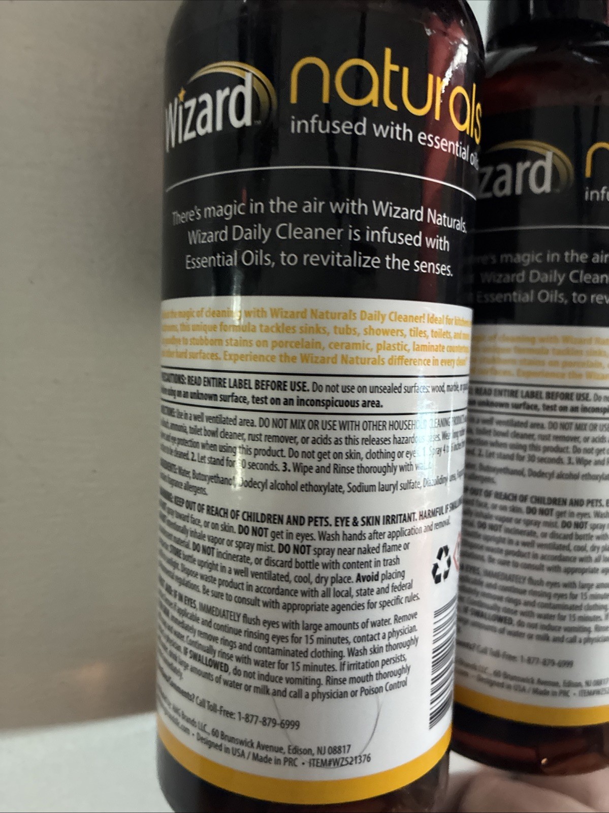 Wizard Naturals In W/Essentials Oils Daily Cleaner Sunny Citrus 13oz 2 Bottles