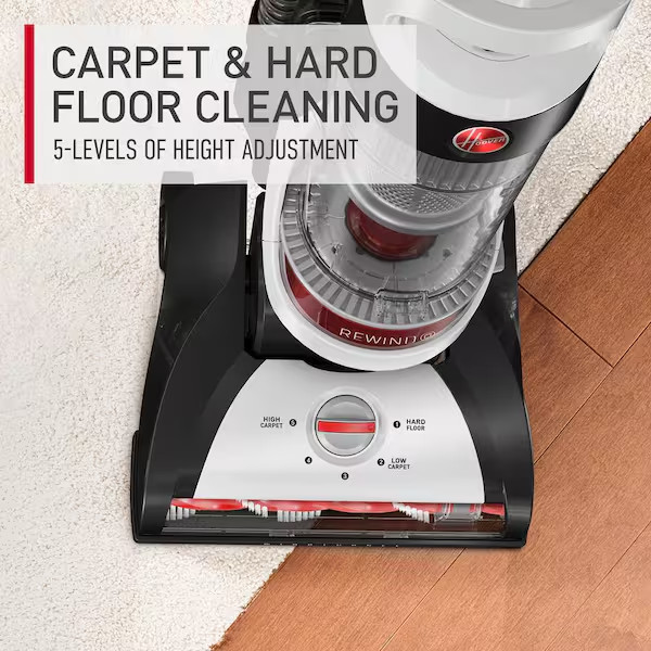 WindTunnel Cord Rewind Pet, Bagless,Corded,Washable Filter Upright Vacuum for on