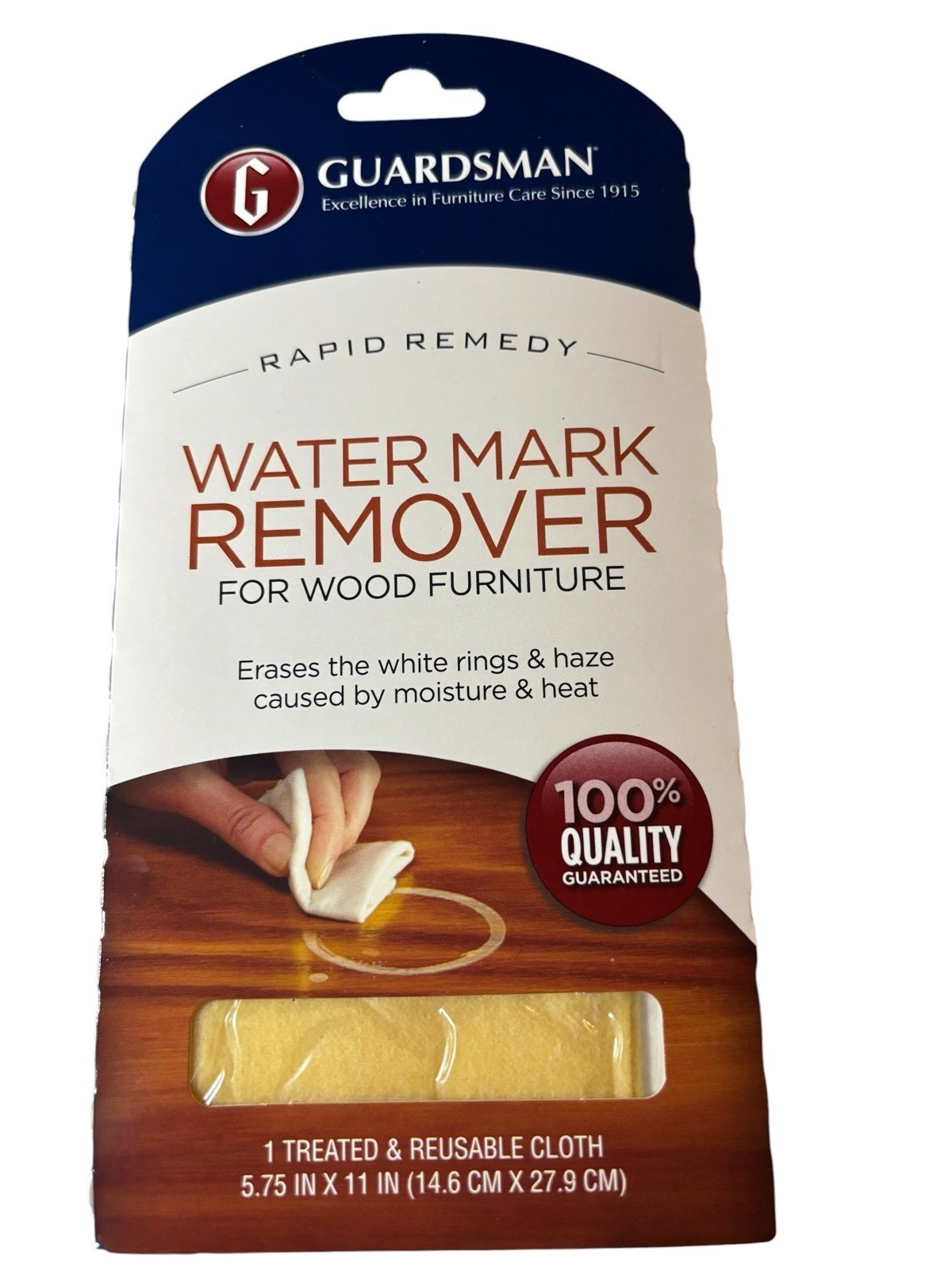 Guardsman Rapid Remedy Water Mark Remover Cloth Wood Furniture NEW Sealed 5×11
