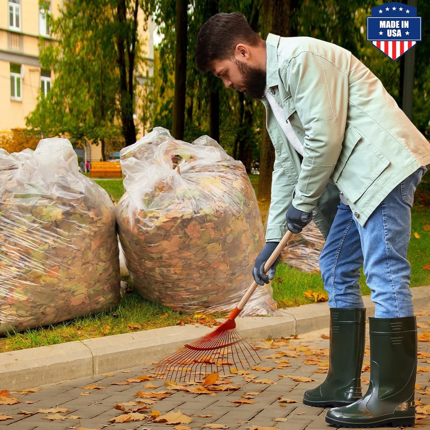 55-60 Gallon Clear Trash Bags Extra Large Garbage Rubbish Bags 150bags 38 x 58″