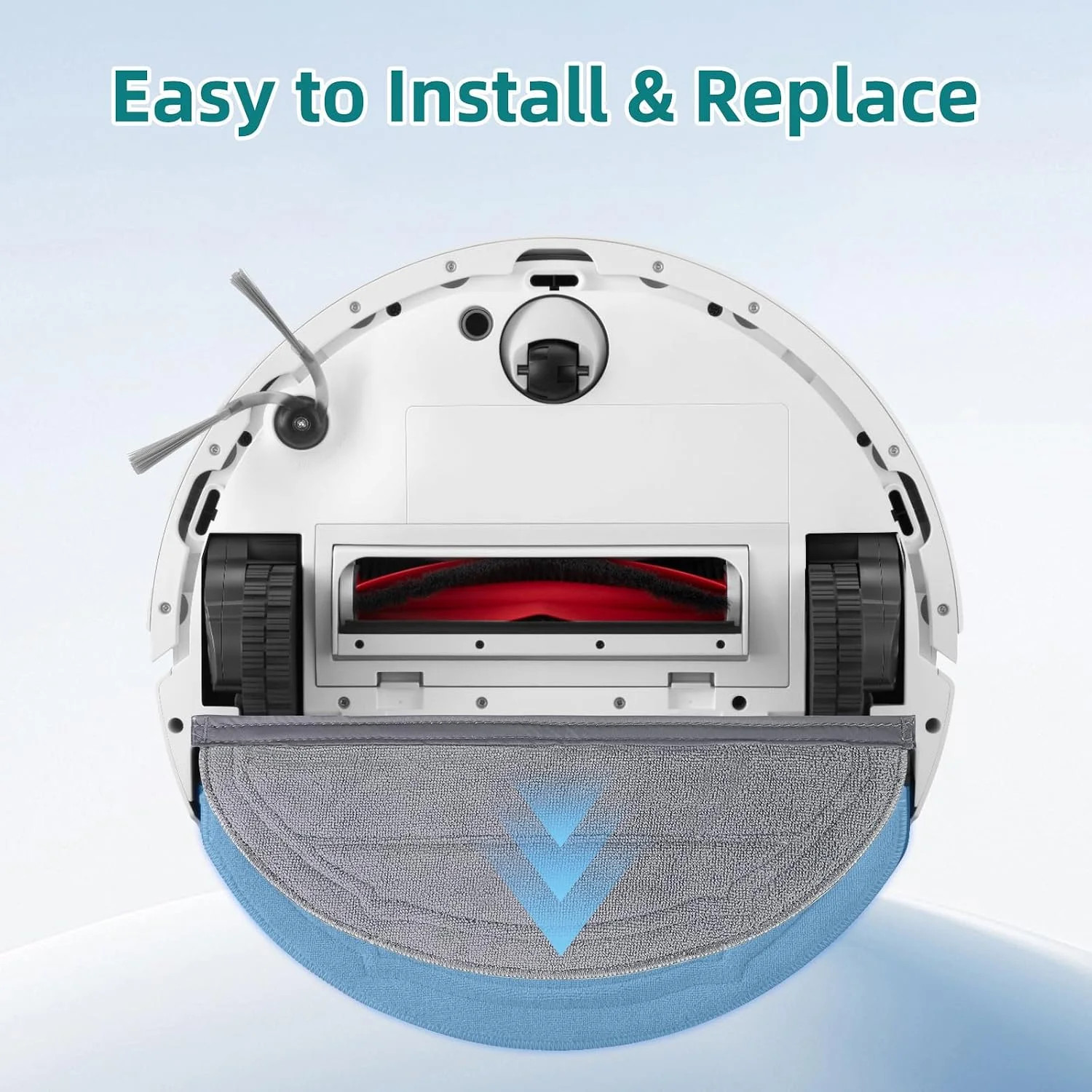 6 Pack Reusable Mop Pads for Roborock Q10 S5, Q10 S5+ Robot Vacuum | for Q10 VF,