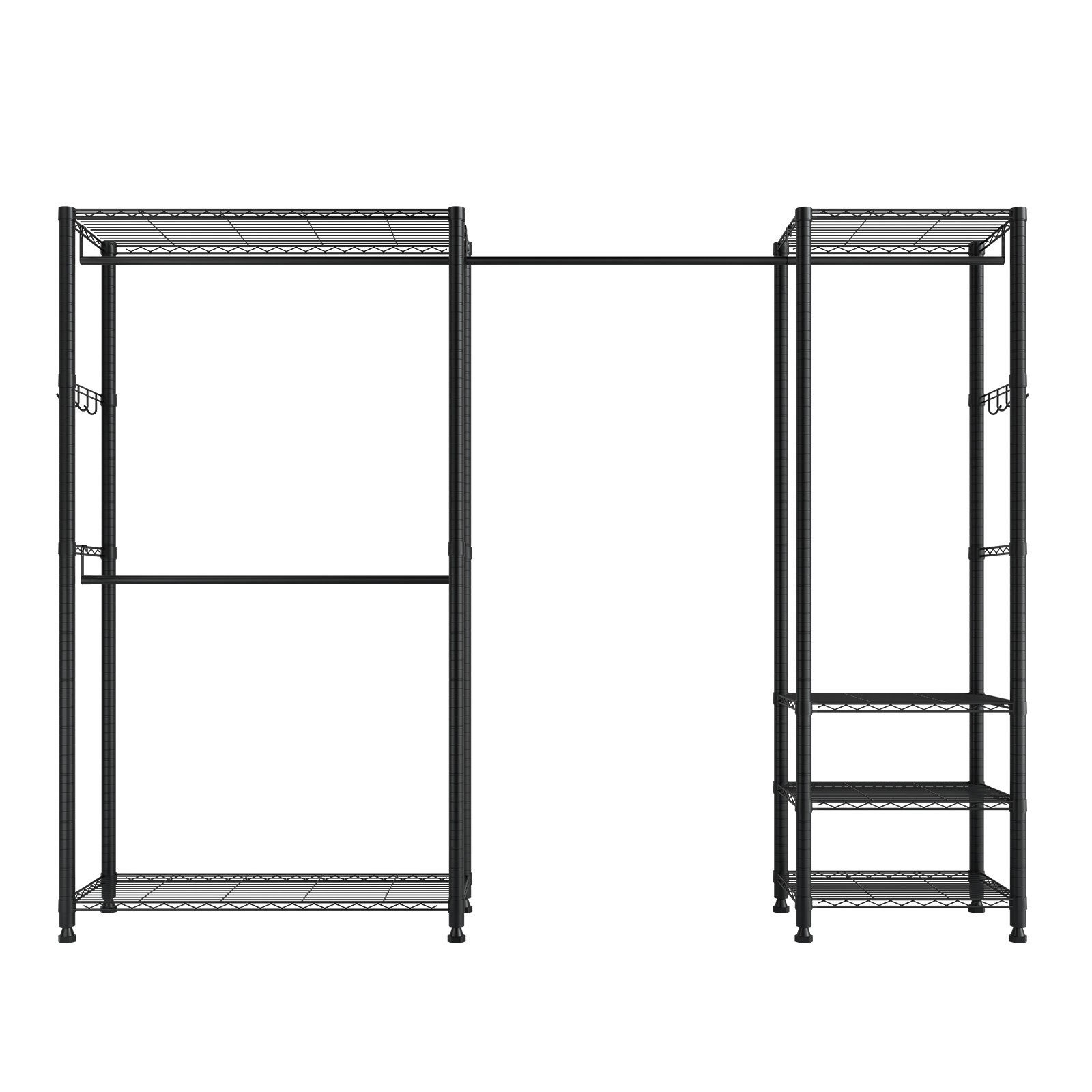 VEVOR Clothes Garment Rack Freestanding Closet Wardrobe Rack Carbon Steel Frame