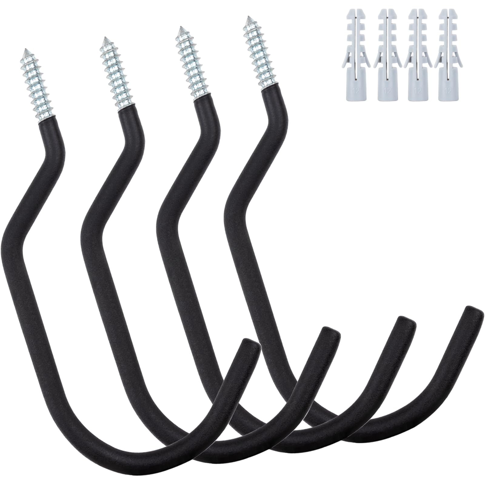 KURUI 9 in Mountain Bike Hooks for Garage Ceiling, Heavy Duty Bicycle Hangers…