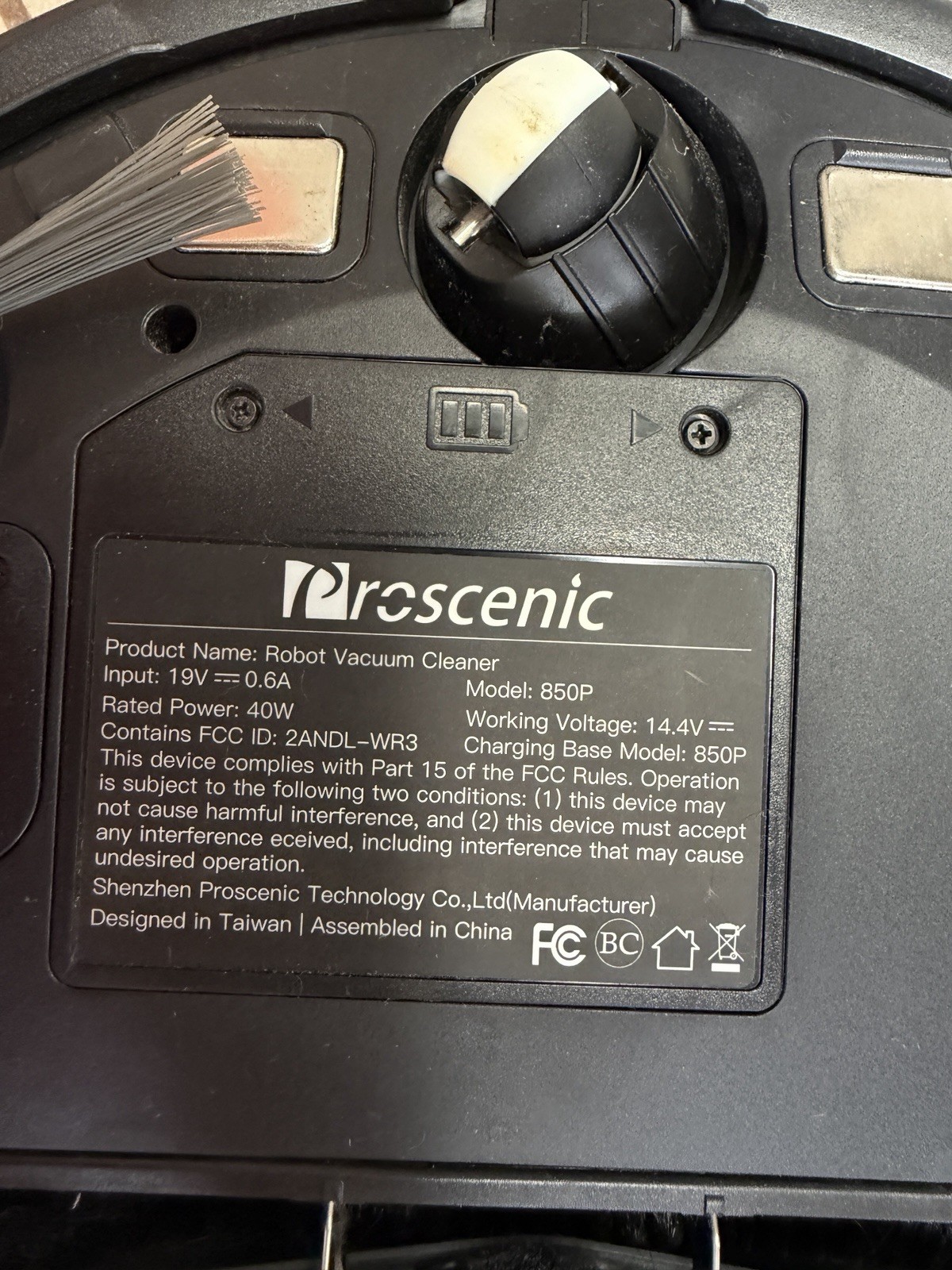 PROSCENIC WI-FI CONNECTED ROBOT VACUUM CLEANER 3-IN-1 – BLACK