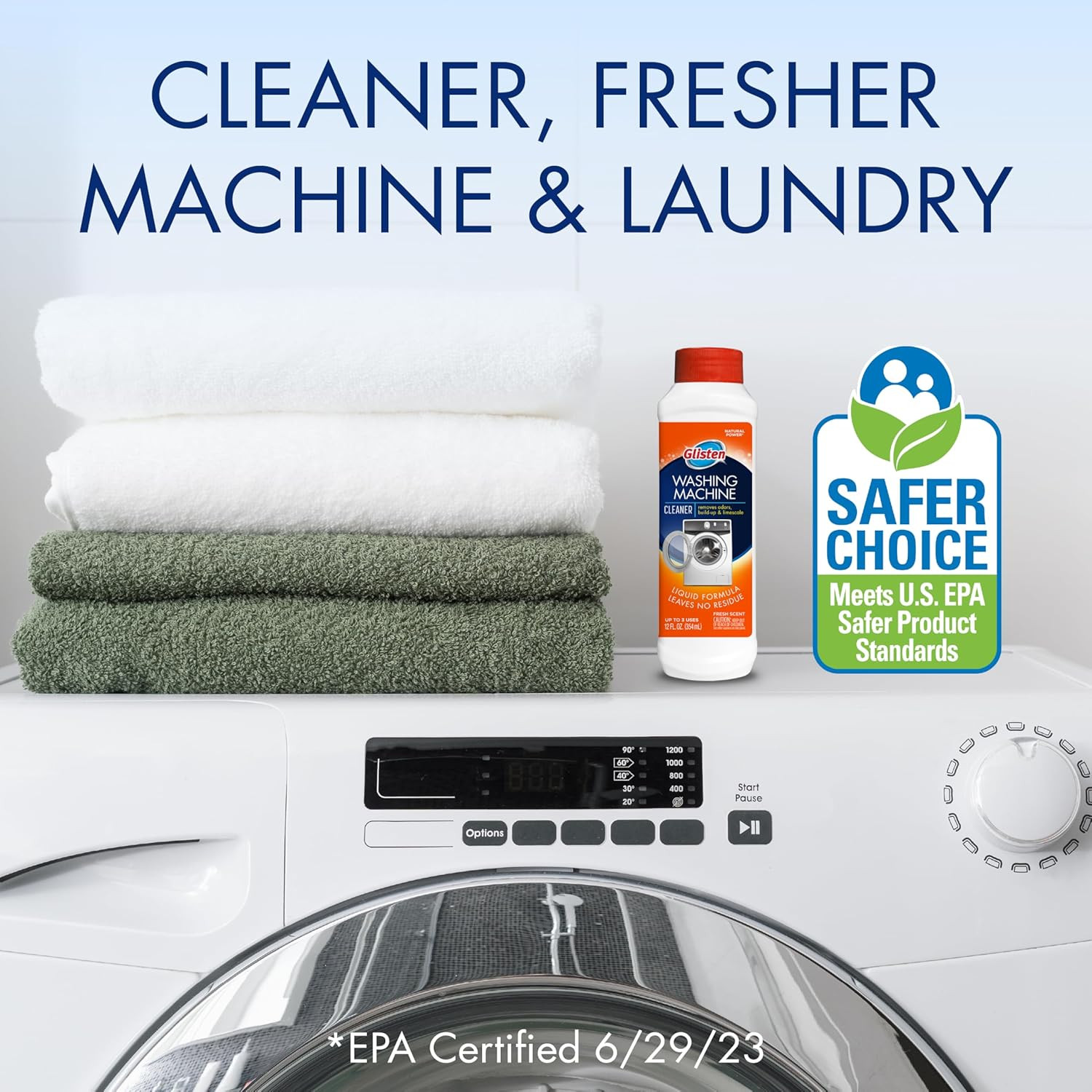 Washing Machine Cleaner, Helps Remove Odor, Buildup, and Limescale, Fresh Scent,