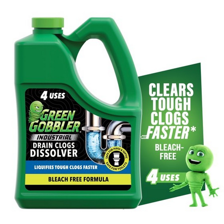 Green Gobbler Industrial Strength Drain Clog Remover & Cleaner Liquid Gel- 64oz