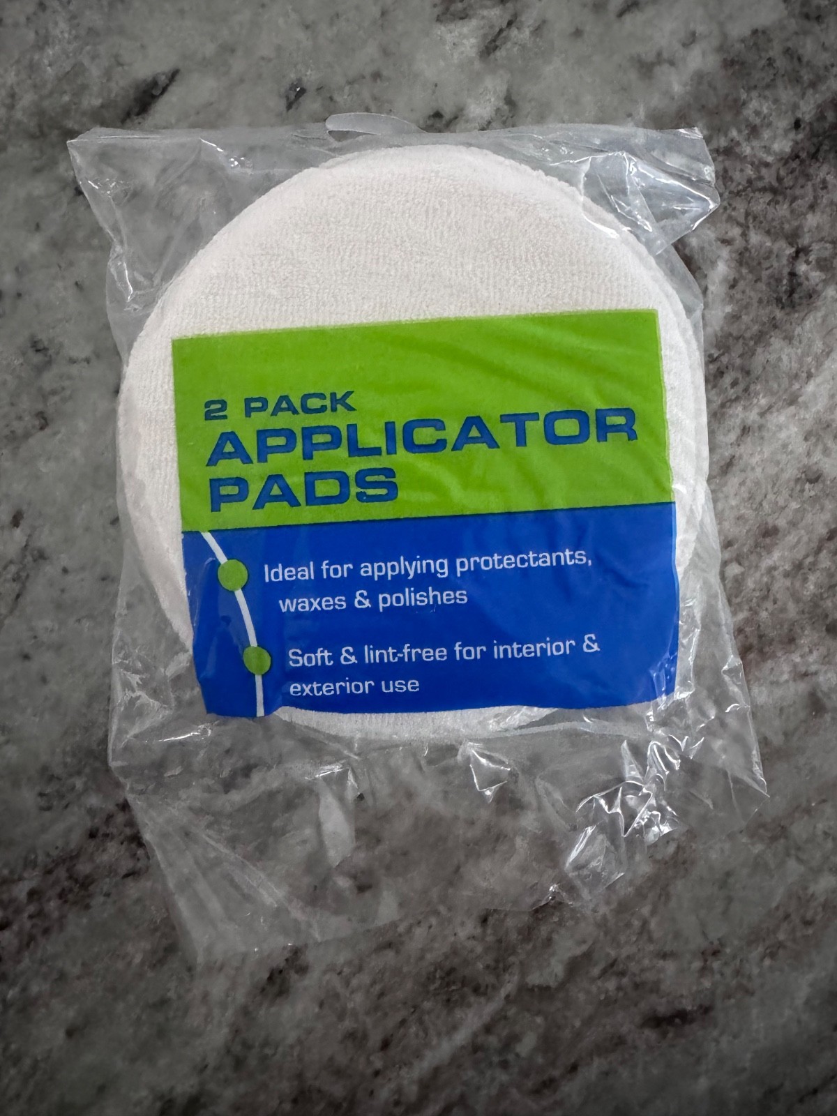 2 pack applicator pads terry covered sponges
