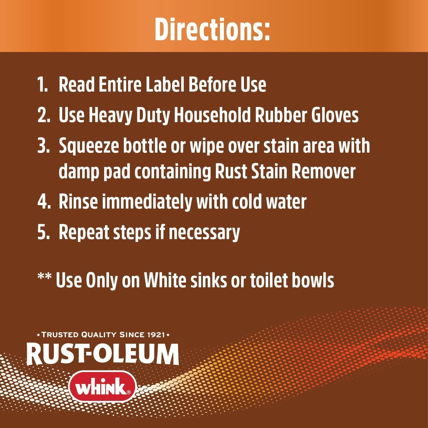 Rust-Oleum Whink Rust Stain Remover | Heavy-Duty Iron Stain Remover for White To